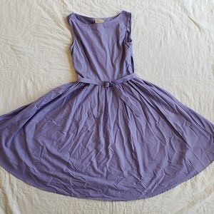 1950s circle dress with boat neckline